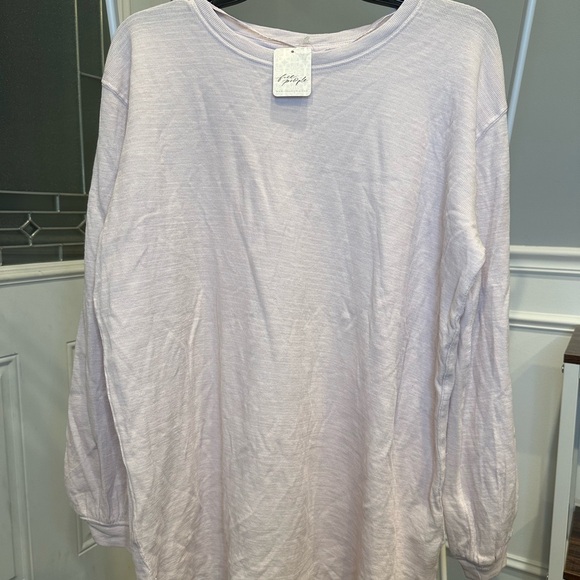 NWT Free People Light Lavender Long Sleeve Top - Picture 1 of 4